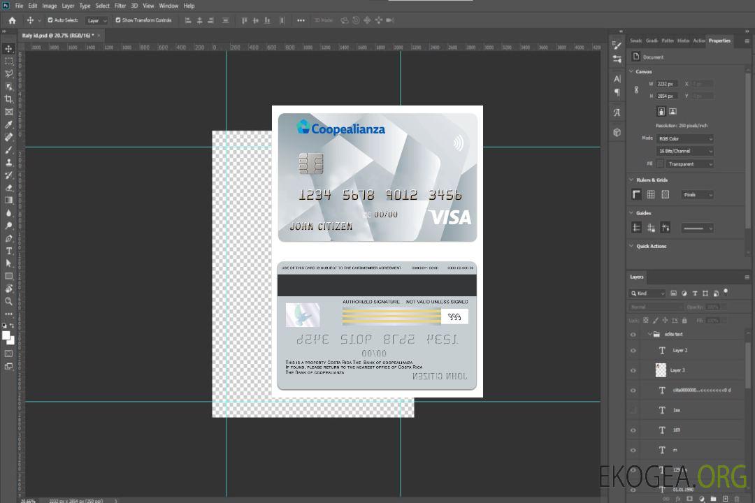 Carte visa platine Costa Rica Coopaealianza template Carte visa platine Costa Rica Coopaealianza template